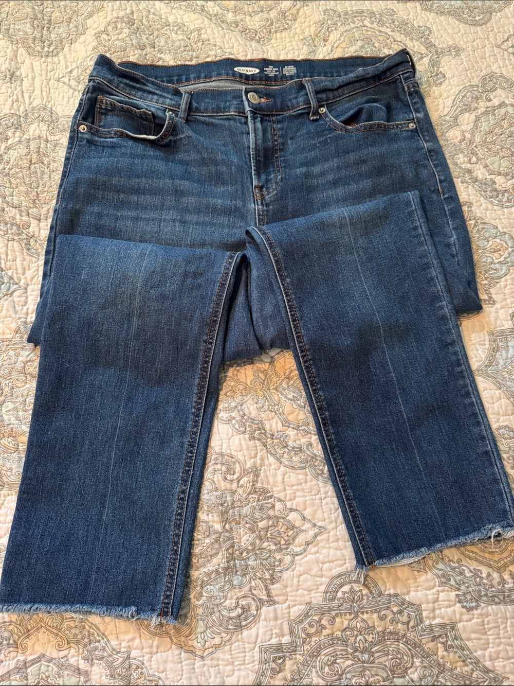Old Navy Dark Blue Cropped Ankle Jeans